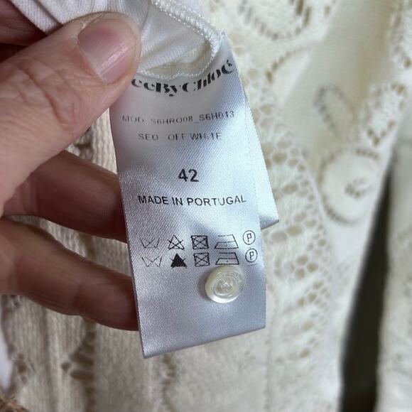 See By Chloe Dress size 8 FR 42 lace long sleeve Victorian sweater tiered - Picture 13 of 15